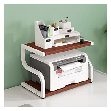 Imagem de Suporte de impressão, rack de cópia, suporte de impressora, prateleira de armazenamento duplo, prateleiras de arquivos, prateleiras de estante, armazenamento de escritório, cozinha, artigos diversos