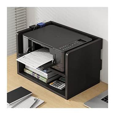 Imagem de SUNESA Suporte de impressão, suporte de impressora, prateleira, armazenamento de madeira, organizador de papel para casa/escritório, impressora elevadora, mesa de armazenamento, pequena estante de