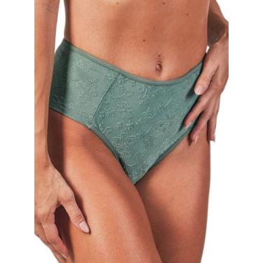 Imagem de Calcinha Cintura Alta Duloren 129279 Dália Trabalhada Microfibra T. P/