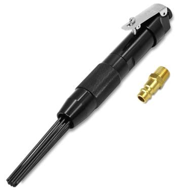 Imagem de Escalador de agulha de ar compacto, raspador pneumático de agulha, ferrugem pneumática, ferramenta de remoção de escória de tinta e solda, 12 agulhas