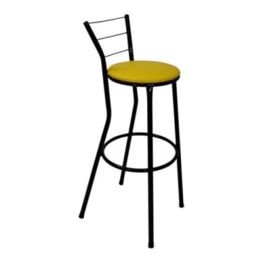 Imagem de Kit 4 Bancos Banqueta Alto Flex Americano Cozinha Balcão Bar Area Gourmet(Amarelo)
