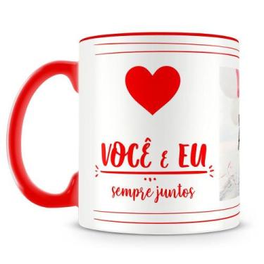 Imagem de Caneca Personalizada Você e Eu com 2 Fotos - Amo Canecas