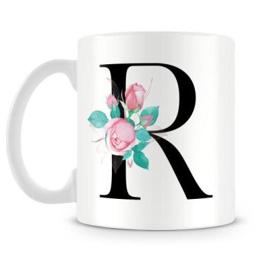 Imagem de Caneca Personalizada Letra R em Porcelana Branca - Amo Canecas