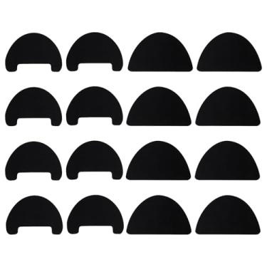 Imagem de 16 Protetores Dedos Sapatos, Protetores Dedos Autocolantes Sapatos Remendos para Palmilhas de Botas Reparação de Calcanhares para Mulheres e Homens (Preto)