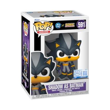 Imagem de Funko Pop! Heroes: Liga da Justiça e Sonic - Shadowith Batman Hybrid Batman - Sonic + DC Comics - Boneco de vinil colecionável - Ideia de presente - Mercadoria oficial - Fãs de videogames