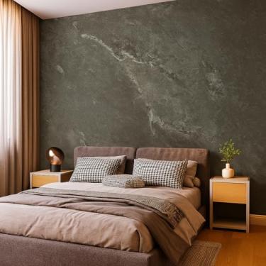 Imagem de Papel de Parede Autocolante Adesivo Marmorizado Texturizado Mármore 10 Metros (Mármore Platina)