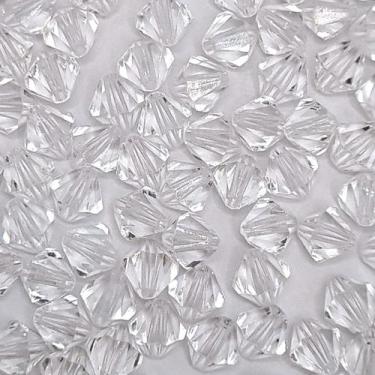 Imagem de Miçanga Passante Balão Facetado Acrílico Transparente 10mm 100pçs 60g 