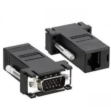 Imagem de Adaptador Extensor Vga Video Via Cabo Rede Rj45