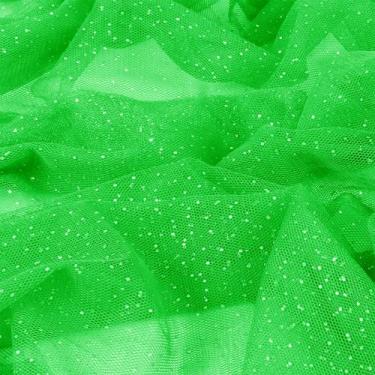 Imagem de Tecido de tule brilhante, verde entsina, 10 jardas x 152 cm de largura