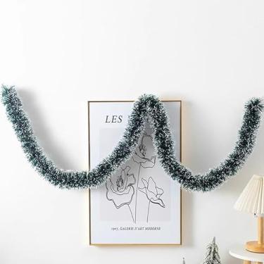 Imagem de Guirlanda de fita de bengala de Natal de 2 cm, verde, branca, guirlanda, pingente de árvore de Natal, enfeite de guirlanda para decoração de festa em casa (verde #01-2 metros)