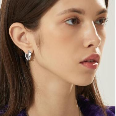 Imagem de Brincos de argola grossos, masculinos, estilo punk, One Size, Aço inoxidável, Sem pedra preciosa