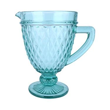 Imagem de Jarra De Vidro Bico De Abacaxi Azul Tiffany 1l Lyor Azul Tiffany Único