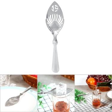 Imagem de Colher de absinto de aço inoxidável 304, ótima para uso de absinto em barra, colher de utensílios de absinto antigo para preparação tradicional de absinto