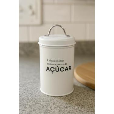 Imagem de POTE LATA DE MANTIMENTOS INDUSTRIAL AÇÚCAR BRANCO - LINHA DOM FRASES