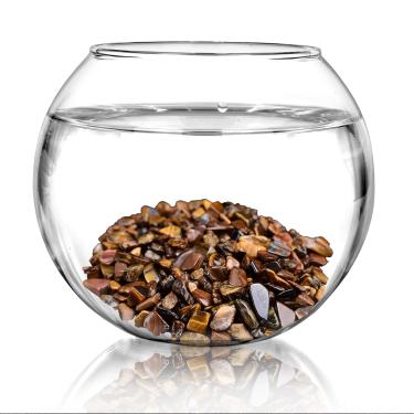 Imagem de Seixos de cascalho polido, pedras polidas naturais para canteiro de flores, plantas de aquário 100 ml (marrom)