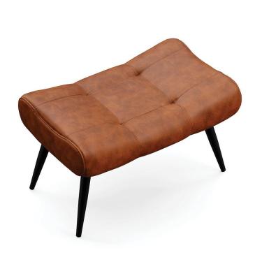 Imagem de Puff Sher Corano Pés Palito De Ferro - D'Rossi Cor Nozes