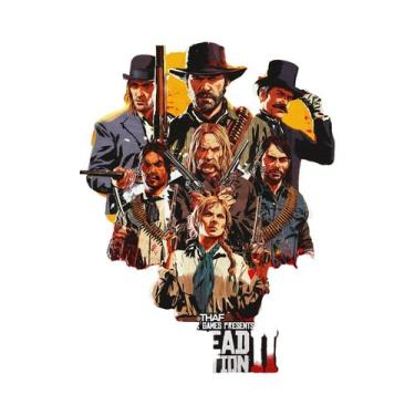 Imagem de Pôster De Videogame Retro Red Dead Redemption Em Canvas Para Decoração
