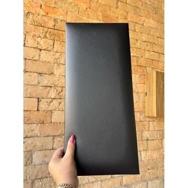 Imagem de Kit Cabeceira Modular Courino 45x20cm | Para Cama Box Solteiro, Casal, Queen e King (PRETO COURINO,15)