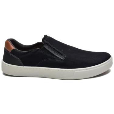 Imagem de Tênis Slip On Masculino Calce Fácil Lona Elástico Tênis Adulto Casual 