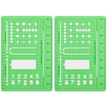 Imagem de Eaasty Pacote com 2 modelos de estênceis de caderno, artigos de papelaria, acessórios de caderno, estênceis de calendário, para agendas, álbum de recortes, rastreador de hábitos, divulgação semanal