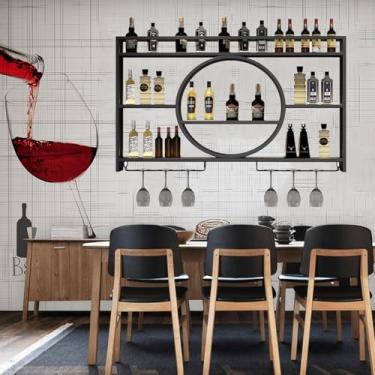 Imagem de Rack De Vidro De Vinho De Teto, Suporte De Garrafa De Vinho Montado No Teto, Organizador De Cabide De Armazenamento De Copos De Vinho Pendurado, Rack De Secagem De Copo De Vinho Par, Black, 120*80*15