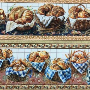 Imagem de Barrado Tricoline Digital Cesto de Pães 10 Faixas 0,55 x 1,50m-Tecidos Caldeira