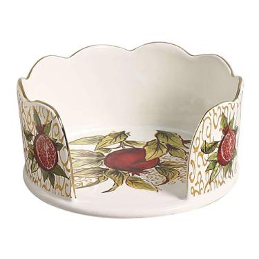 Imagem de Porta Panetone Aberto Encanto Dourado de Cerâmica - Scalla