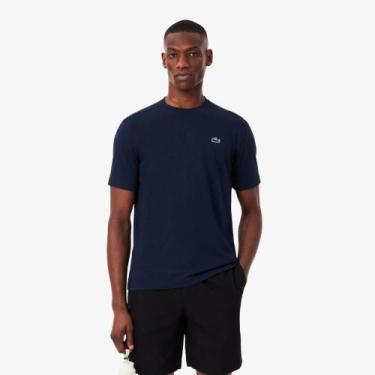 Imagem de Camiseta Esportiva em Algodão Ultra Dry - LACOSTE, Azul marinho, S