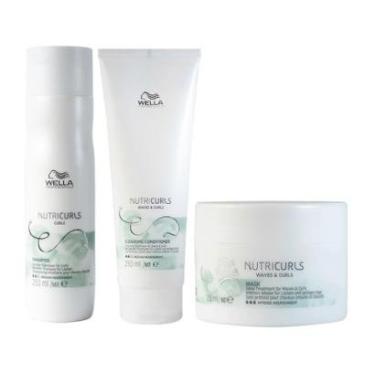 Imagem de Kit Wella Professionals Nutricurls - Shampoo e Condicionador Co-Wash e Máscara-Unissex