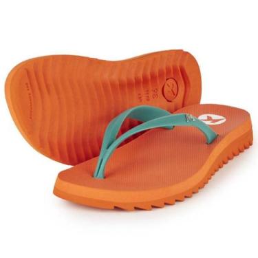 Imagem de Chinelo Kenner Ibiza Pro Feminino - Laranja e Verde, 37