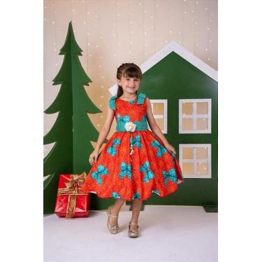 Imagem de Vestido Marie Alegria de Natal Vermelho - Coleção Natal Encantado, Ver