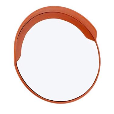 Imagem de XNXWDZ Espelho convexo, espelho de tráfego externo com suporte de parede ajustável, espelho convexo, espelho de ponto cego, 45 cm