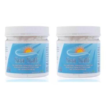 Imagem de Kit com 2 Potes de Soro em Pó para Lavagem Nasal 500g com Colher Dosad