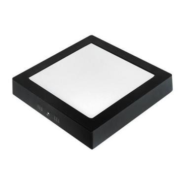 Imagem de Painel de Led Taschibra Quadrado Lux de Sobrepor 24W Bivolt Preto, 650