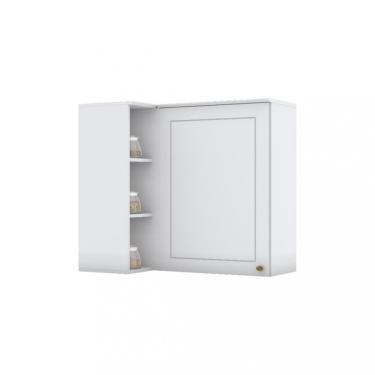 Imagem de Armário Aéreo de Canto Reto 1 Porta em MDF Americana C359 Henn - Branco HP
