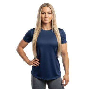 Imagem de Camiseta Feminina Dry Fit UV Slim Fit Academia Treino Fitness Esporte 