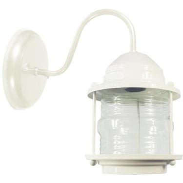 Imagem de Luminária Arandela Lampião Colonial de Parede Branca Vintage - CM GLAS