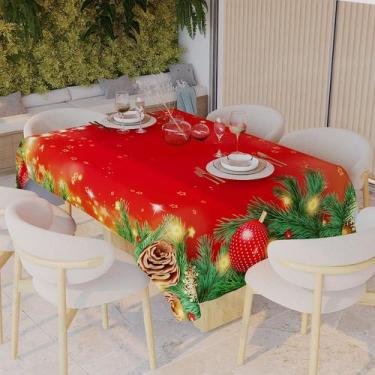 Imagem de Toalha de Mesa Natal Retangular em Microfibra 2,20 x 1,45m - Fadrix, N