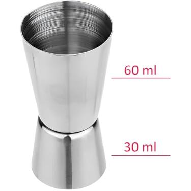 Imagem de Dosador Duplo 30ml 60ml Inox para Bebidas Medidor