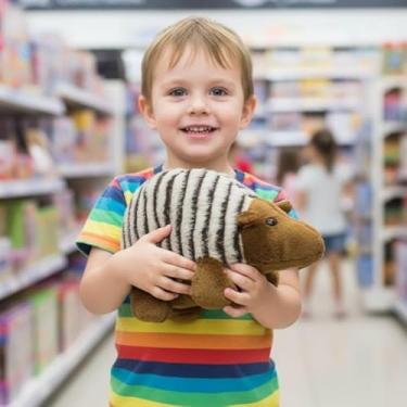 Imagem de Tuka Toy, Pelúcia Tatu Bola Listrado TK 30cms