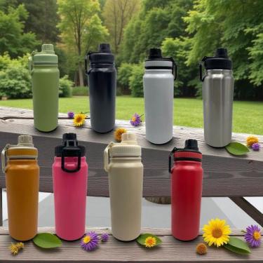 Imagem de Garrafa Térmica Inox Esportiva 600ml  Alta Qualidade e Praticidade - N