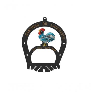 Imagem de Suporte/Porta Espetos Galo De Aço