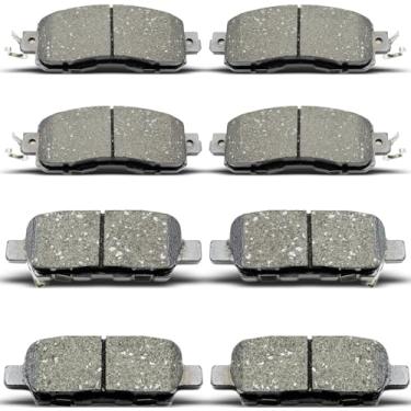 Imagem de DYZJKWJW D905 D1650 Conjunto de pastilhas de freio de cerâmica dianteiras traseiras adequadas para Nissan altima 2014-2018 todos os modelos (modelos Sedan 2013 APENAS), para Nissan Altima 2019-2020