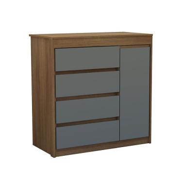 Imagem de Cômoda Uni com Sapateira 1 Porta 4 Gavetas Luciane