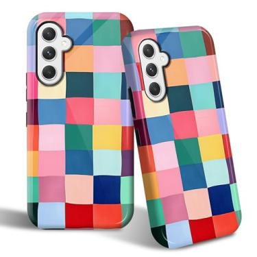 Imagem de SROJDHFJB Capa de telefone para Samsung Galaxy S25, capa protetora de 2 camadas com design impresso colorido, parte traseira rígida + TPU macio bumper capa slim fit para homens e mulheres