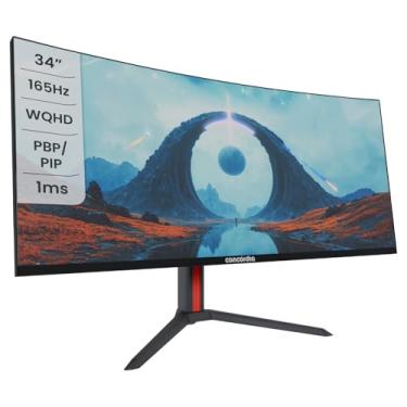 Imagem de Monitor Concórdia Gamer Curvo Ultrawide UZ340 34'' WQHD 165hz 1ms 2*HDMI 2*DP SRGB 100% PIP/PBP