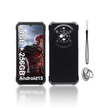 Imagem de KONXISA Capa para FOSSIBOT F109 / F109S 5G, capa de telefone com fivelas e cordões, capa protetora de material TPU premium, capa protetora resistente a arranhões e quedas, preta