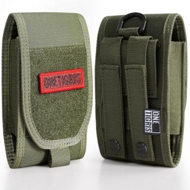 Imagem de OneTigris Bolsa grande para smartphone para telefone de 5,5" com Otterbox ou capa Survivor, Ranger Green