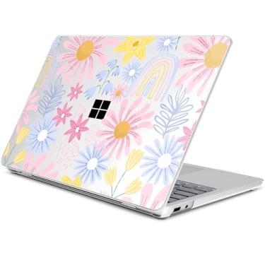 Imagem de Batianda Capa para Microsoft Surface Laptop 33.0 cm Copilot+ PC 2025 (último modelo 2095), padrões artísticos, ultrafina, leve, resistente a arranhões, capa rígida com proteção profissional, girassol