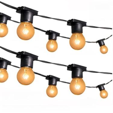 Imagem de Varal de luz para área externa com 20m Festão + 20 lâmpadas inclusas Incandescente 15w varal de luzes Iluminação Decorativa para Festas e Jardim(Branco Frio 220V (LED),20 Metros)